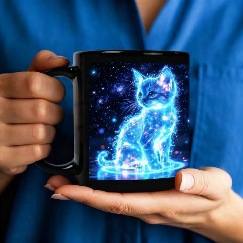 Luxury and sophisticated design cute cat-themed ceramic mug coffee mug Milk cup coffee cup water cup mugs coffee cups cup C251210