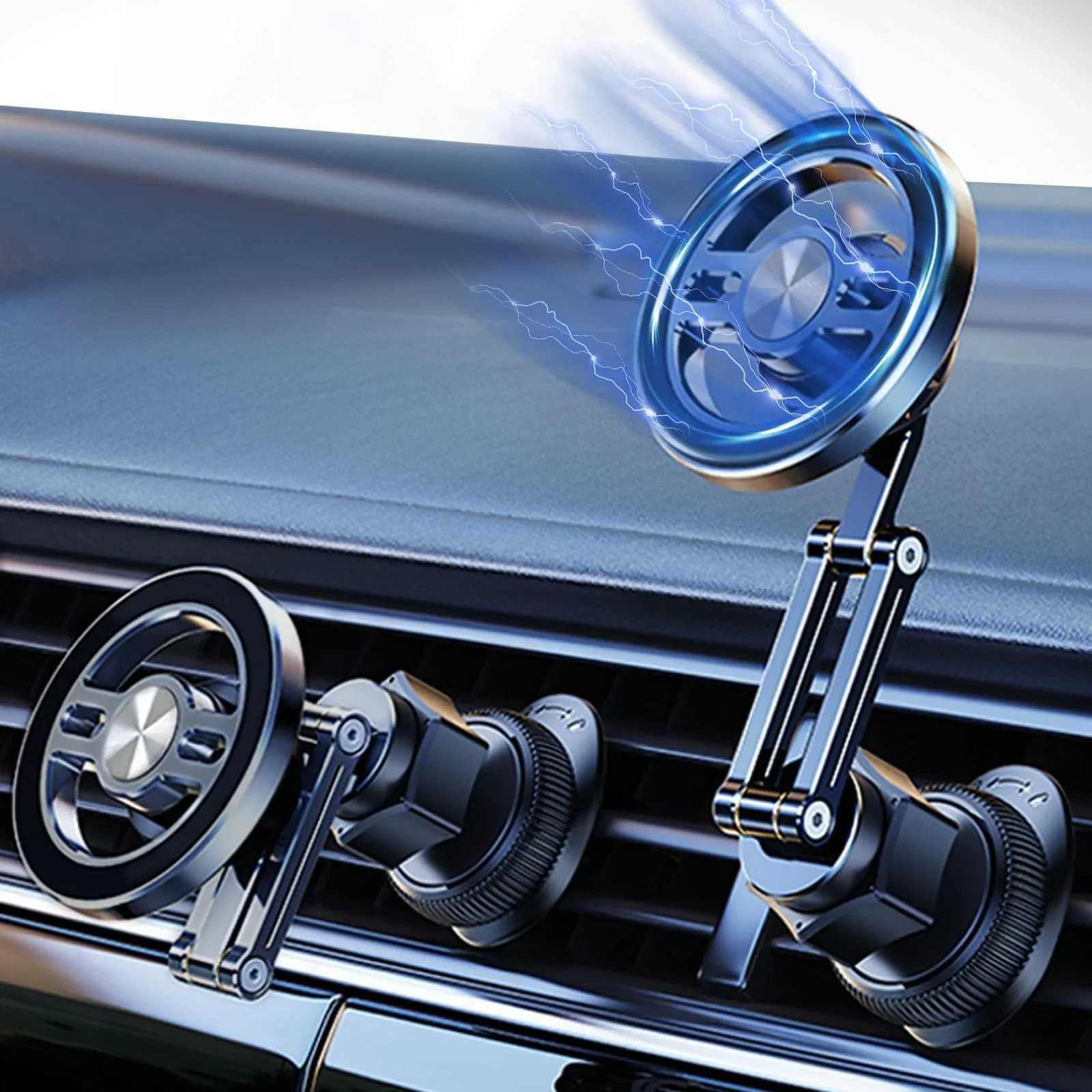 Oatsbasf Magnetic Car Phone Holder for Car Air Vent Phone Stand 360Rotation Foldable for iPhone 16 15 Universal Phone Mount C251210