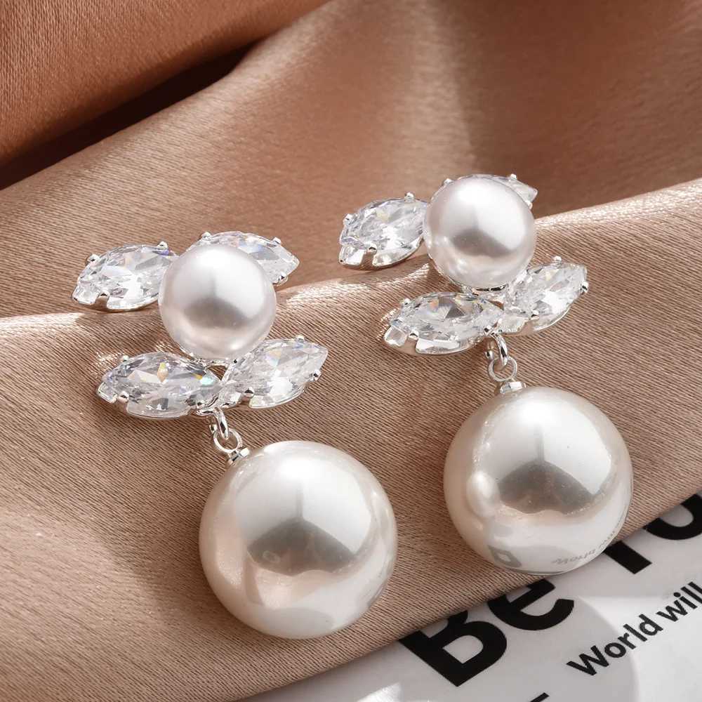 French Zircon Earrings Letter Pearl Design Luxury Prum Elegant Wens Dangles Daily/Off Versatile Perfect Gift Y251210
