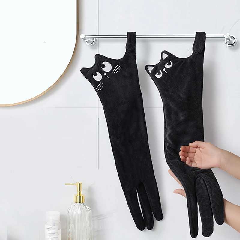 Funny Cat Hand Towels Kitchen Bathroom Hand Towel Ball Quick Dry Soft Absorbent Microfiber Creative Towels C251210
