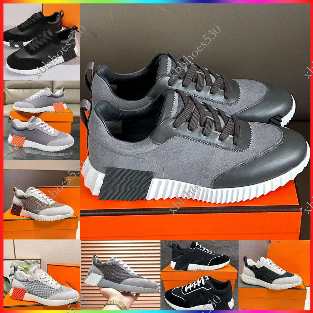 bouncing sneakers designer suede casual shoes trainers breathable mesh running shoe men bounce sneaker women sneaker nonslip rubber sole flat trainer h word 098 3fe