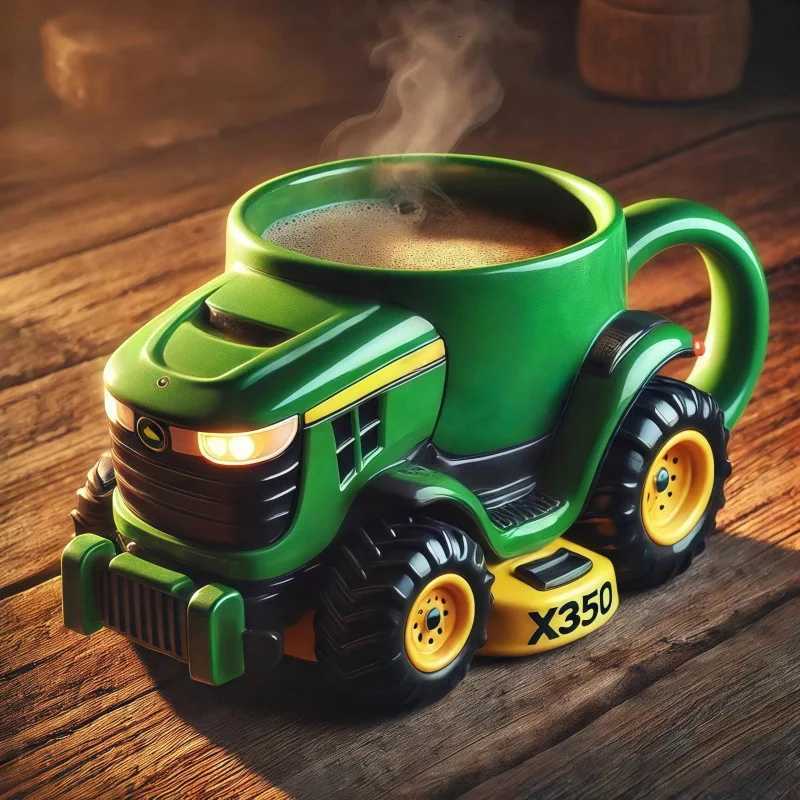 Vintage Green Tractor Farm Equipment Themed Mugs Retro Agriculture Design Coffee Mug for Farmers And Agriculture Lovers C251210
