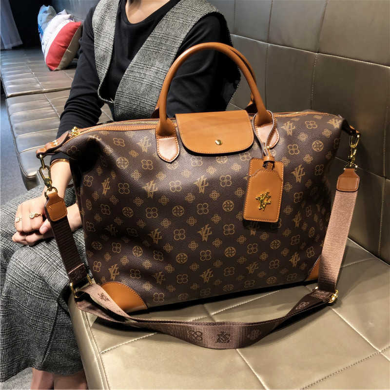 Stylish Large Capacity Women's Tote Bag Retro Print Crossbody Shoulder Travel Totes