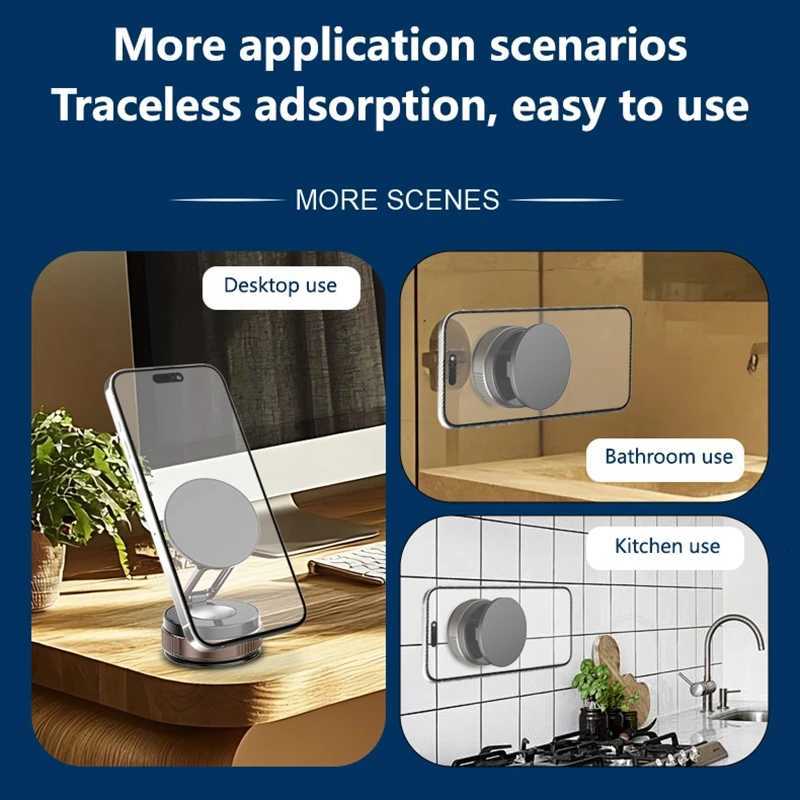 360Rotatable Magnetic Car Mount Phone Holder Lazy Mti-functional Foldable Vacuum Phone Stand Bracket For iOS Androi 2026 C251210