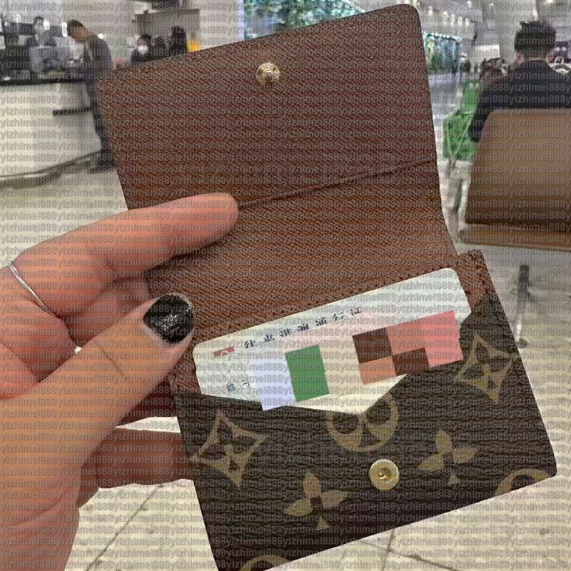 Luxury Designer Women's Multi Capacity Credit Card Stand Men's Business Card Bag with Box Flower Letter Grid Money Bag Wholesale