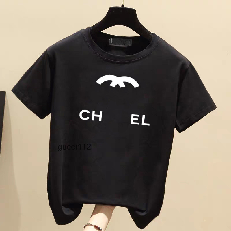 2c letter graffiti Womens Summer Cotton breathable TShirt Alphabet Flower Shirt Fashion Printed Pa chanelclothes channels channeled cc chanels chanelll LLUE