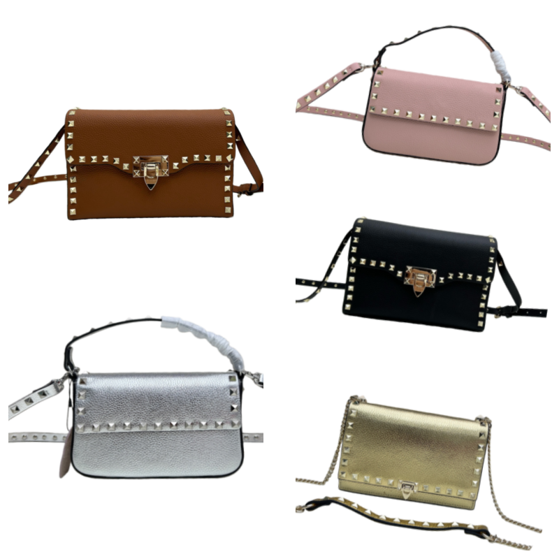 luxury rockstud bag handbag designer rivet women luxury shoulder bags fashion chain flap Bag crossbody bags studded bag