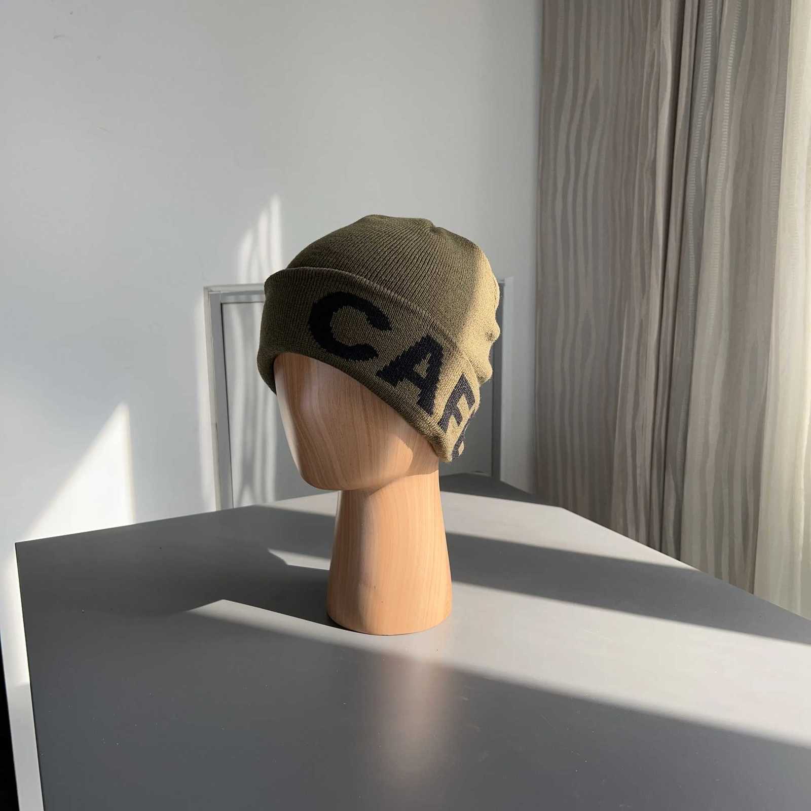 Luxury Coffee Brand Winter CAFE Beanie Hat Cleanfit Men and Women Hombre Kpop Knitted Bonnet Y251209