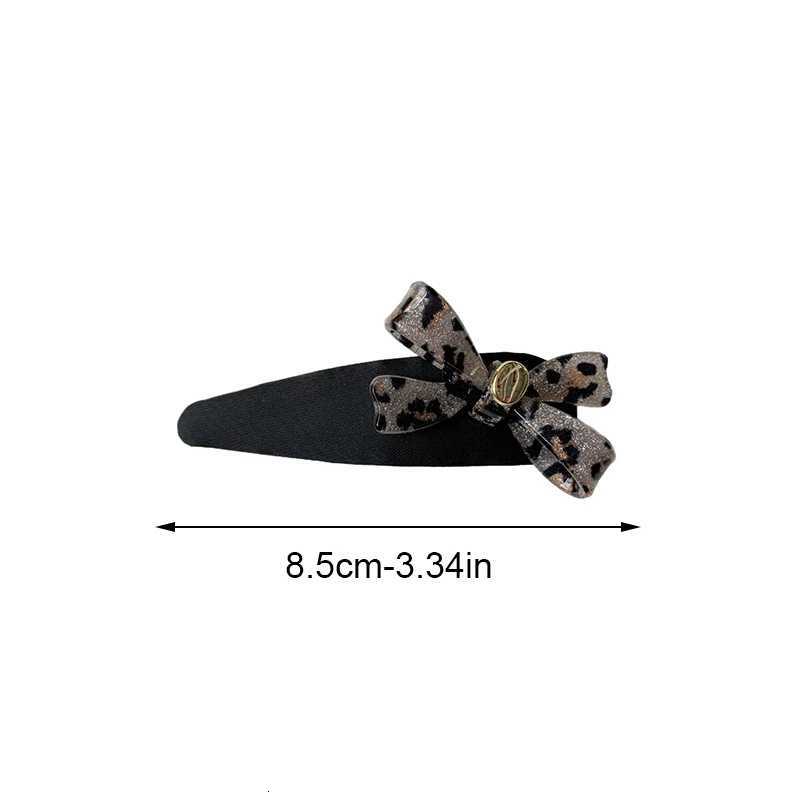 Stylish Korean High-End Leopard Print Bow Hair Clip Acrylic Side Duck Mouth BB Hairpin for Wen And Girls Fashion Accory Y251210