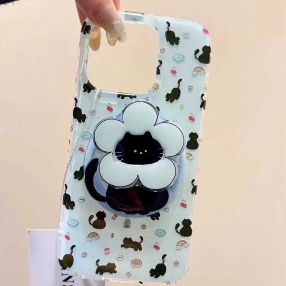 INS Cute Cartoon Scarf Kitten For Griptok Holder Phone Finger Ring Stand port For iPhone 16 Girl Bracket C251210