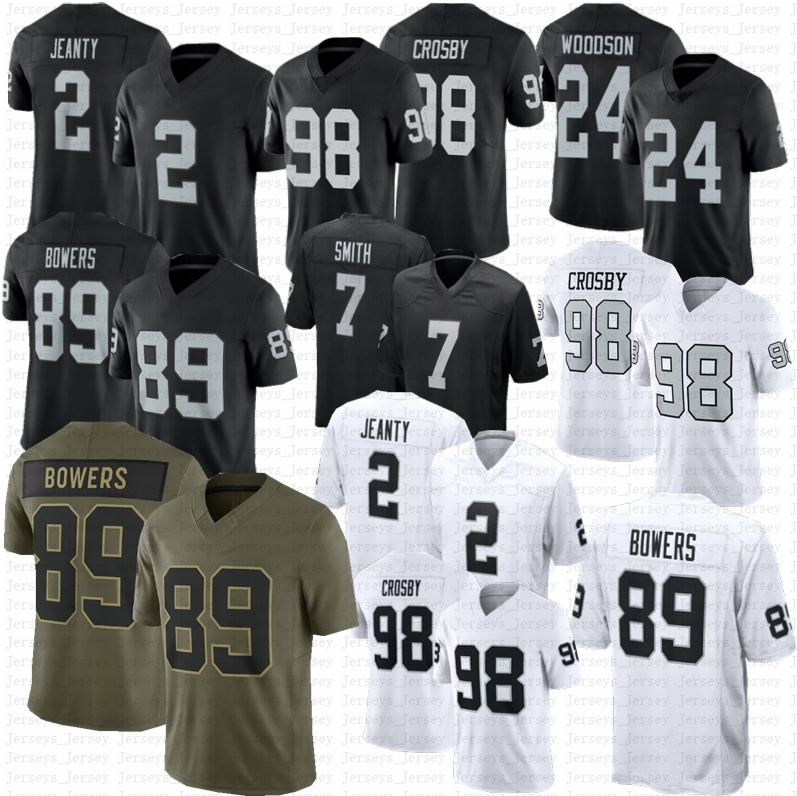 Ashton Jeanty Maxx Crosby Football Jersey Brock Bowers Geno Smith Bo Jackson Minshew ii Abram Ruggs III Renfrow Aidan Ken Stabler Long Plunkett Charles Woodson