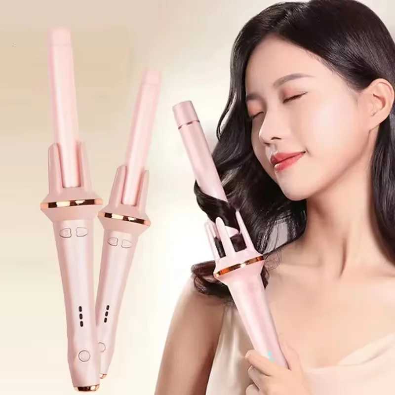 Portable ceramic electric curling iron PTC heating automatic rotating curling iron no damage hair styling toolT251210