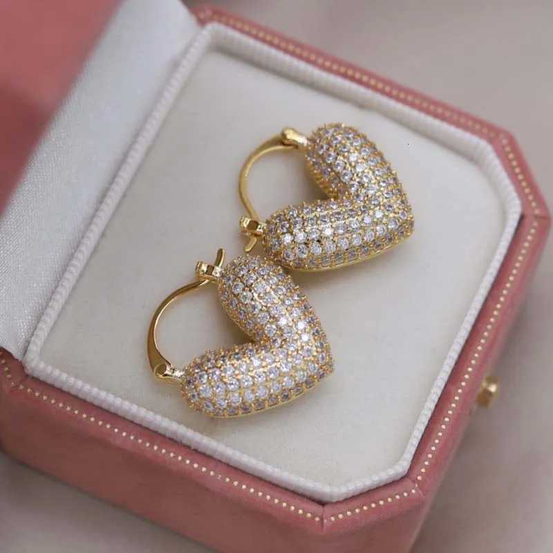Luxury Fl Zircon Hoop Earrings For Wen Exquisite Shiny Crystal Shed Temperament Earrings Wedding Jewelry Y251210