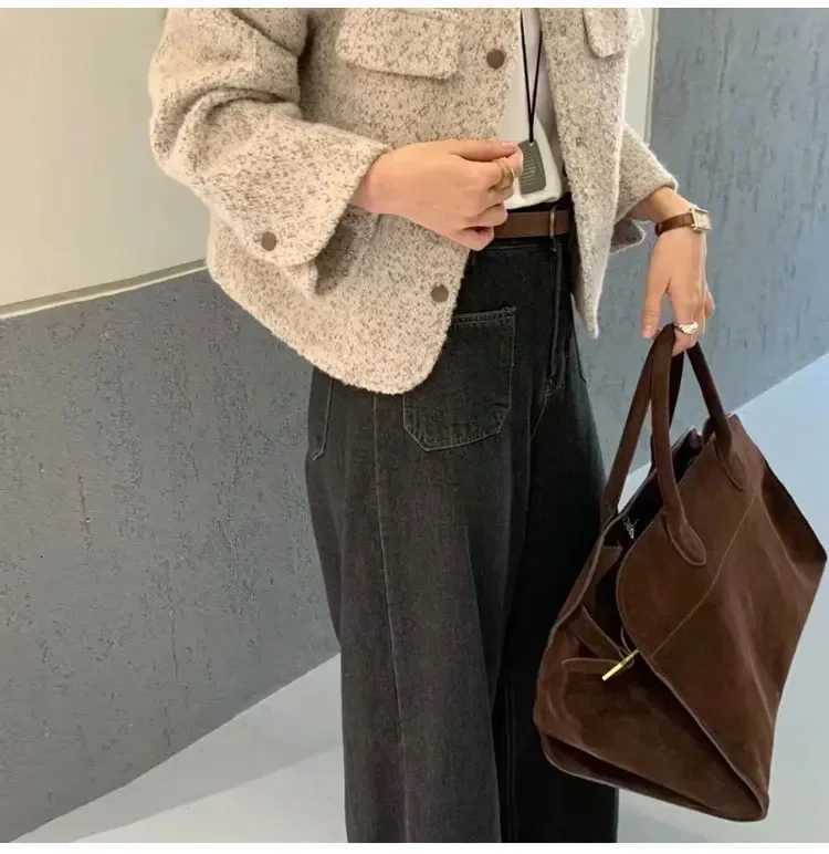 Suede Frosted Leather Tote Bag Wen Large Capacity Y251209