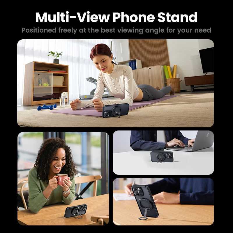 UGREEN Magnetic Phone Ring Holder For iPhone 16 15 14 Pro Aluminum 360 Rotation MobilePhone Stand C251210