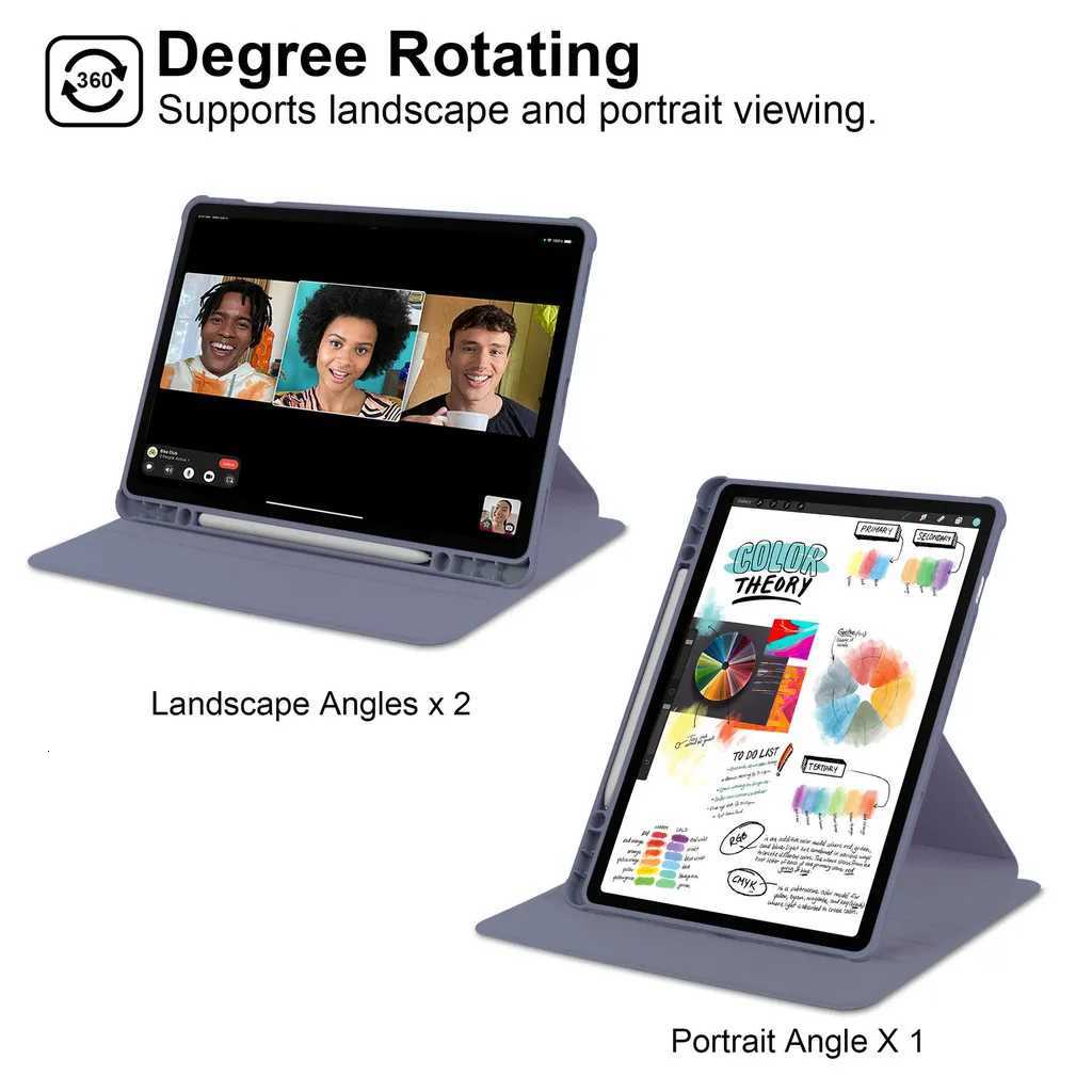 TBTIC Acrylic 720 Rotation Protective Case For Tab A9 S9 S8 S7 Plus 11 FE 109 124 87 A8 105 S6 Lite 104 Flip Cover H251210