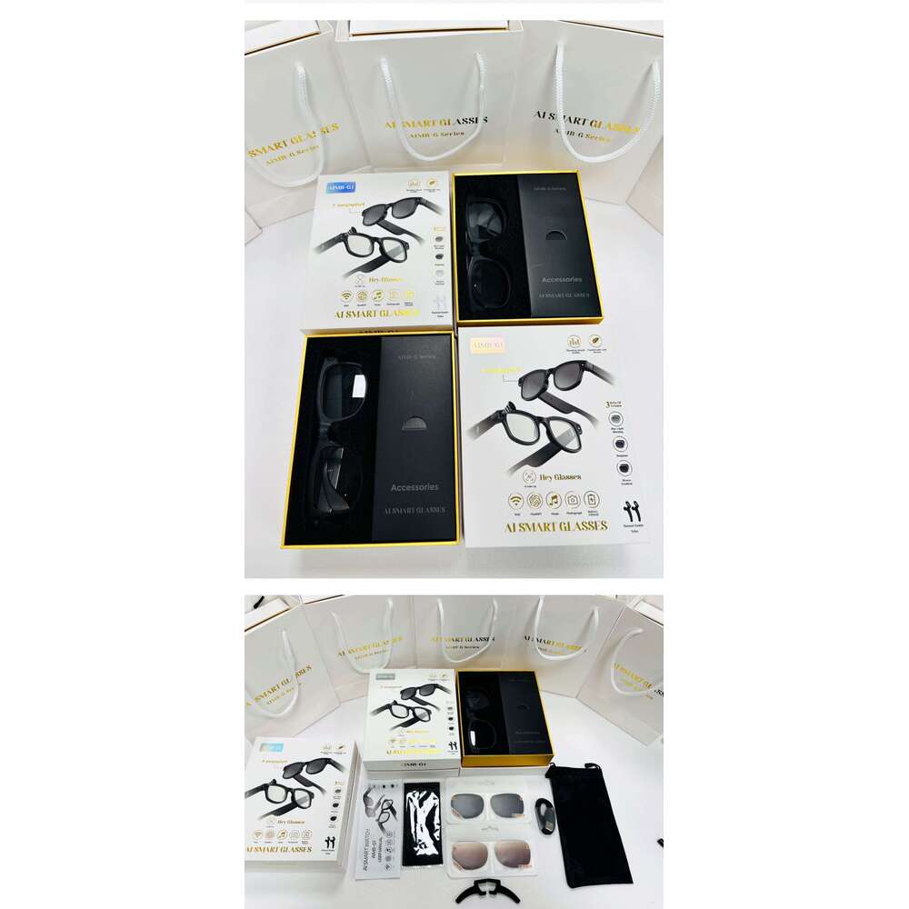 Famous Brand Smart AI Glasses Million Pixel HD Shooting Photo Translation Bluetooth Music Three In One Multifunctional designer Sunglasses