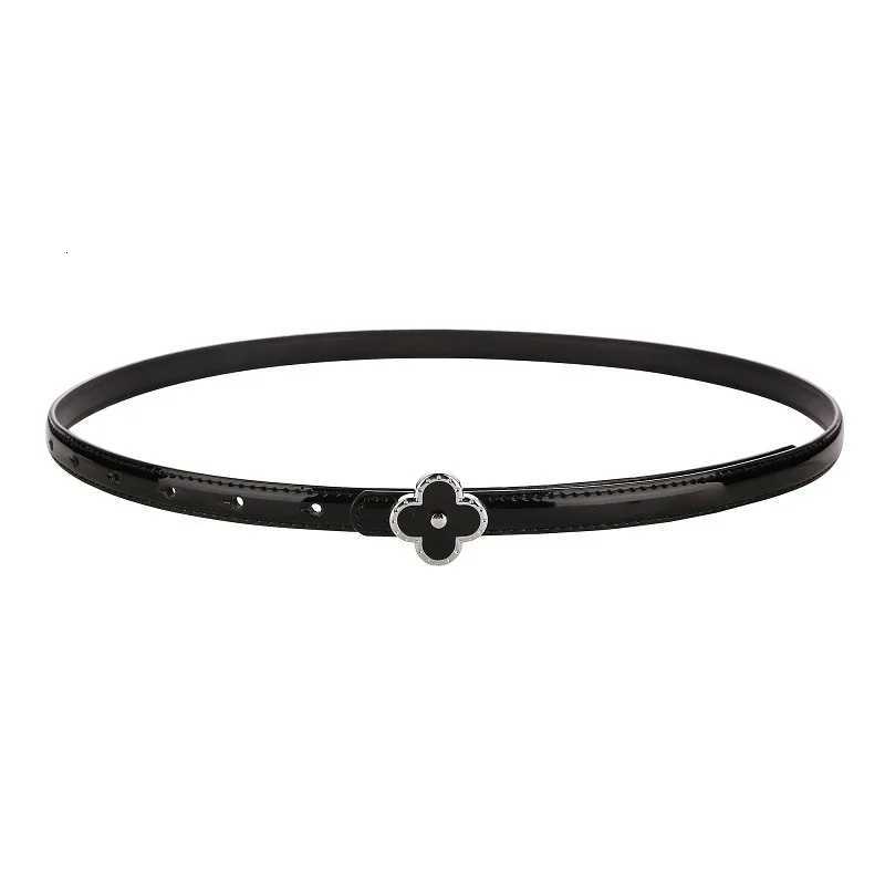 Luxury New lacquered leather thin waistband womens decorative dress with simple and high-end feel genuine leather small belt Y251210