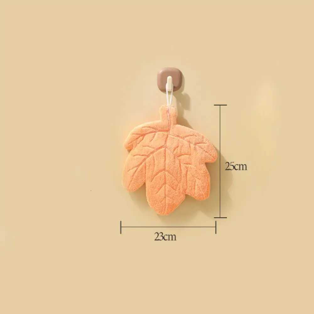 Soft Double-layer Leaf Style Hand Towel Thickened Speed Dry Hanging Hand Cloth Absorbent Handkerchief Rag for Kitchen Bathroom C251210