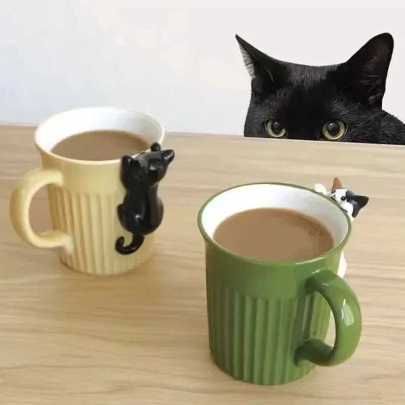 Lovely Cat Mug Cute Ceramic Coffee Cup With Cat Design For Animal Lovers Cup For Hotel/Restaurant/Office for restaurants/cafes C251210