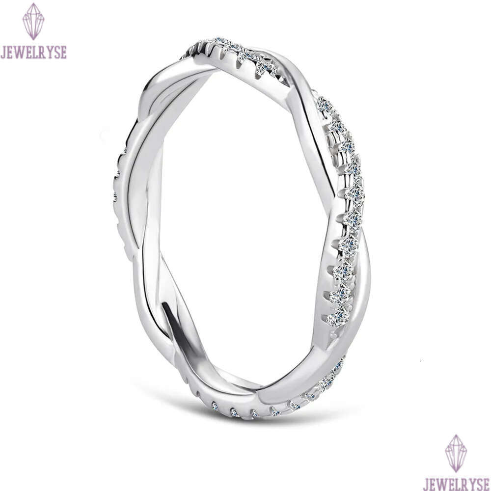 S925 sterling silver twist designer ring for women girls luxury shine moissanite lovers wedding engagement rings jewelry