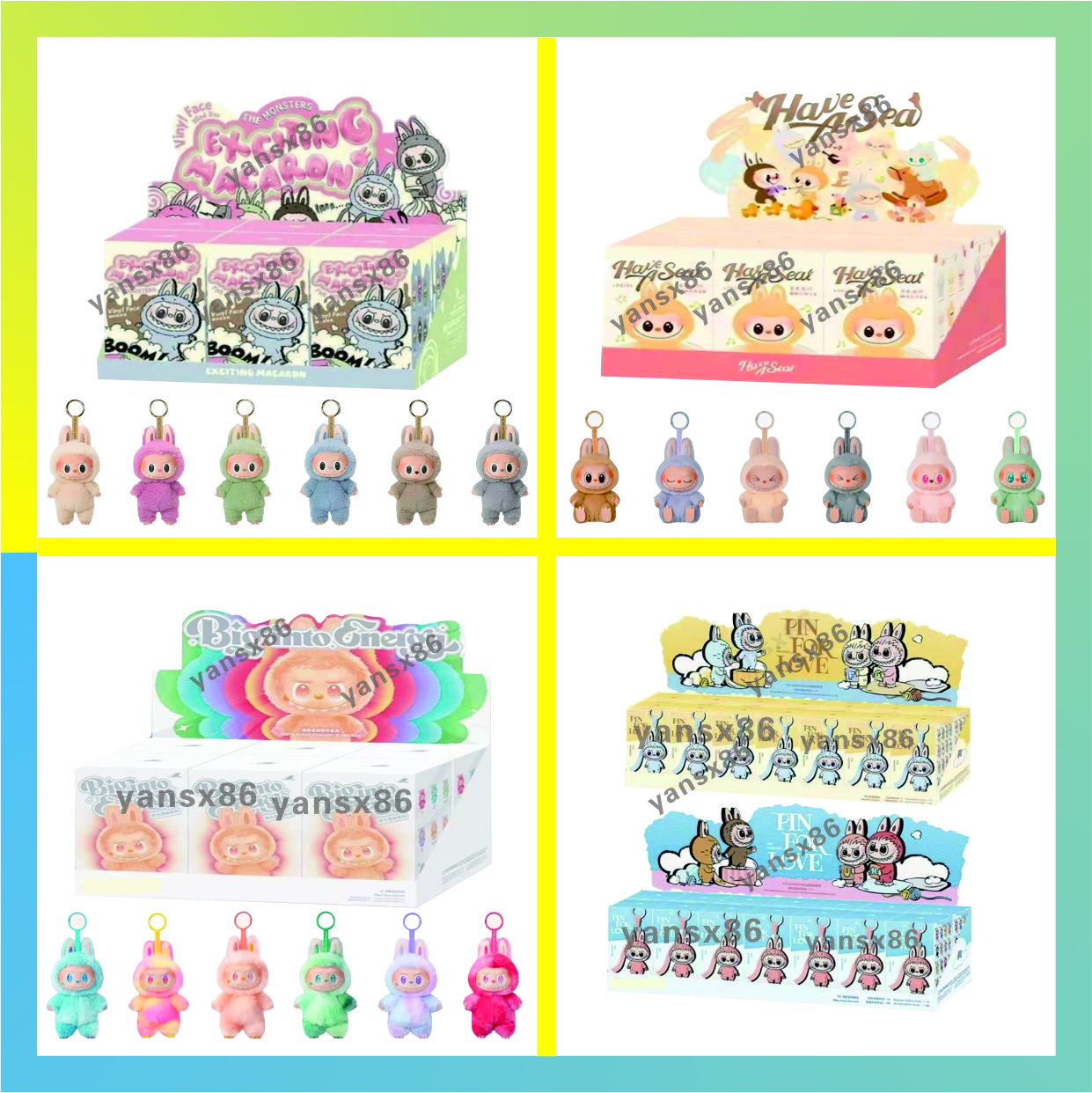 Hot New sale V3 V2 V1 Labubu Big Into Energy Blind The Monster Mystery Box Kawaii Doll Lububu Keyring Kids Gift Toys AAAAA