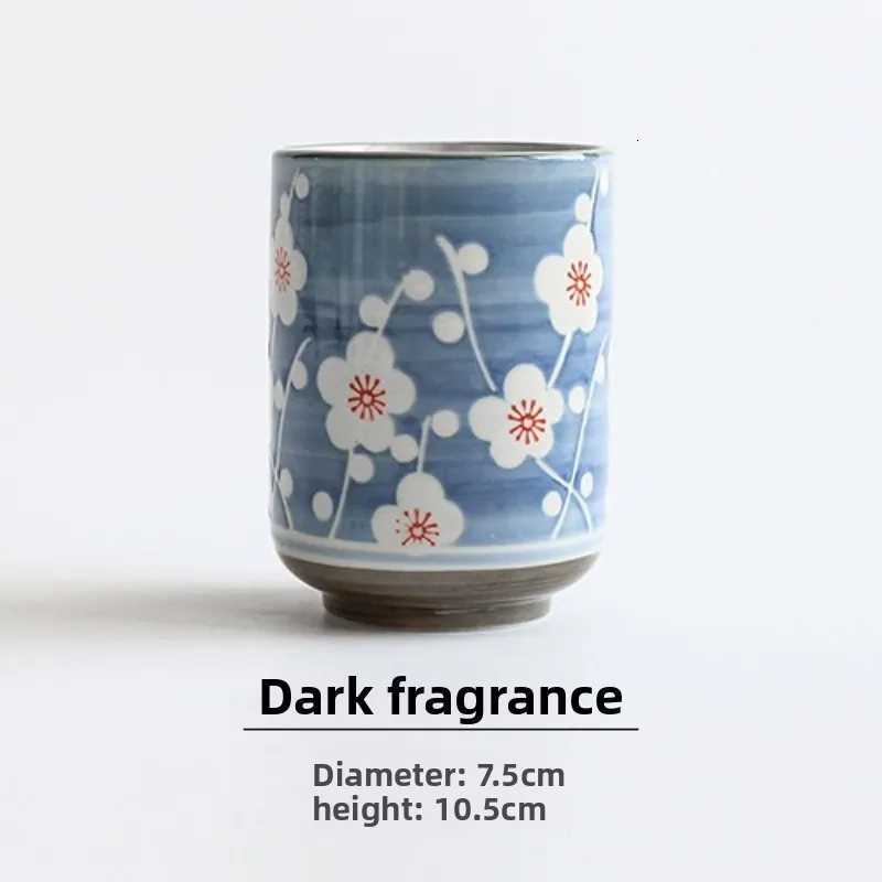 Japanese Handmade Painted Tea Cup Home Creative Straight Cups Office Ceramic MugVintage Tableware Coffee Mugs Christmas Gift C251210