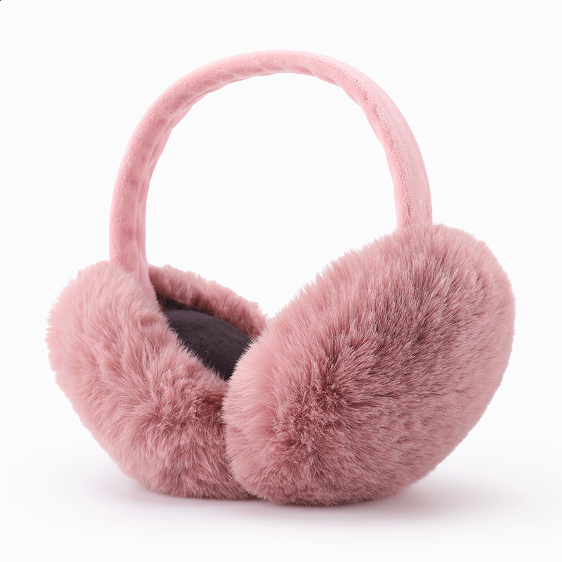 BOONJOVIA unisex mink ear muffs with velvet straps mens foldable ear muffs ious in winter 241202