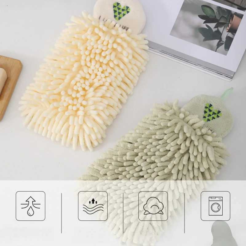 Chenille Hand Towel Absorbs Water Quickly Dry Hand Towel Square Cute Hanging Kitchen Rag Toilet Towel Hand Wipe Hand Towel C251210