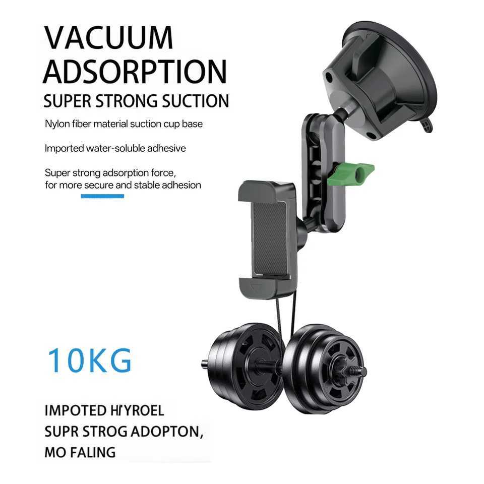 Bonola Vacuum Phone Holder with Clip for Car 360 Adjustable Suction Cup Car Phone Mount Captible Big Size Cellphone Foldable C251210