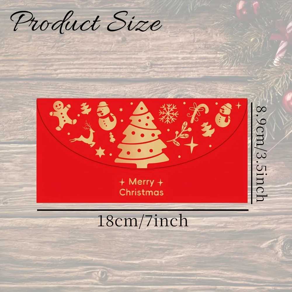 5/10pcs Bk Golden Foil Red Cash Envelopes - Self-Sealing Money Holders with Laser-Cut Edges Greek Key/Trefoil Patterns H251210