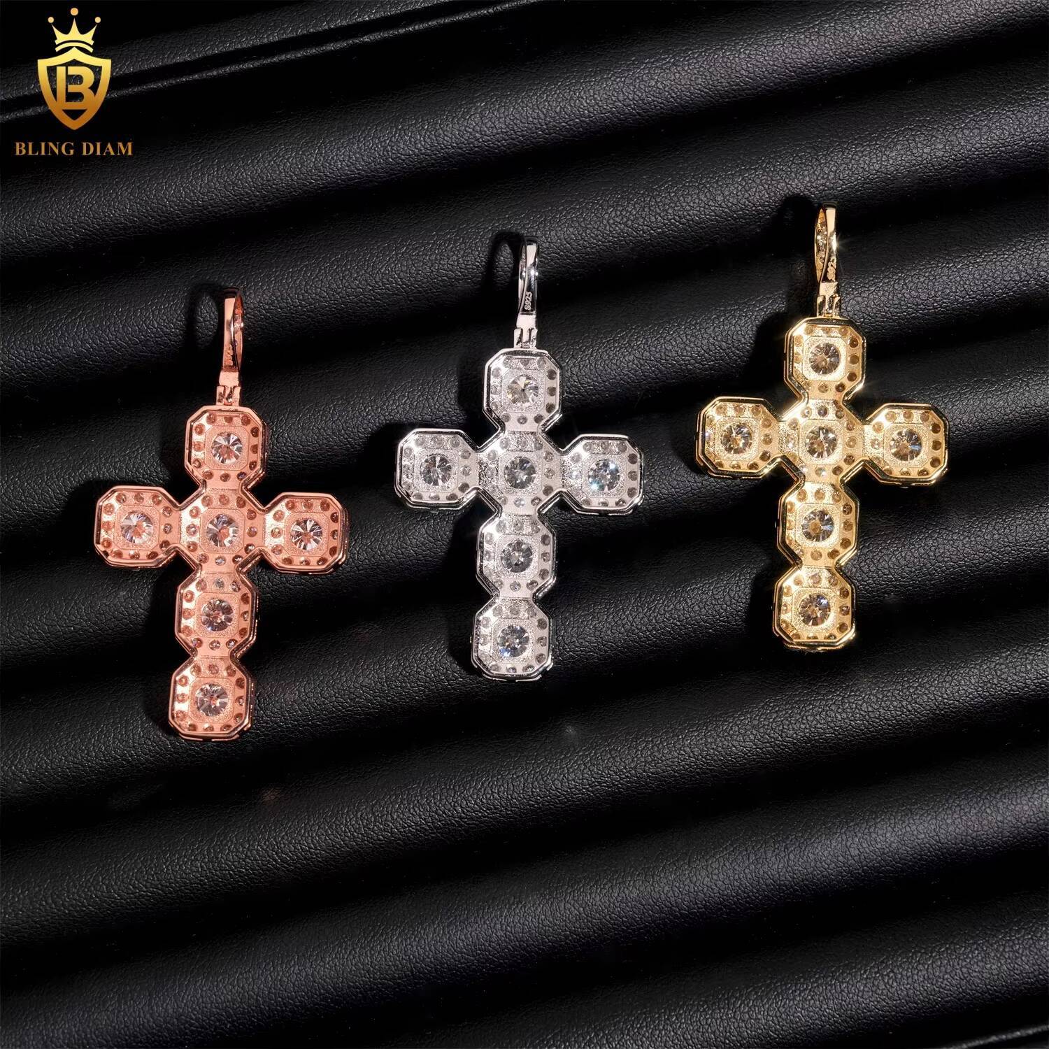 Hip Hop 925 Sterling Silver Pass Diamond Tester Custom Fashion VVS Moissanite Pendant