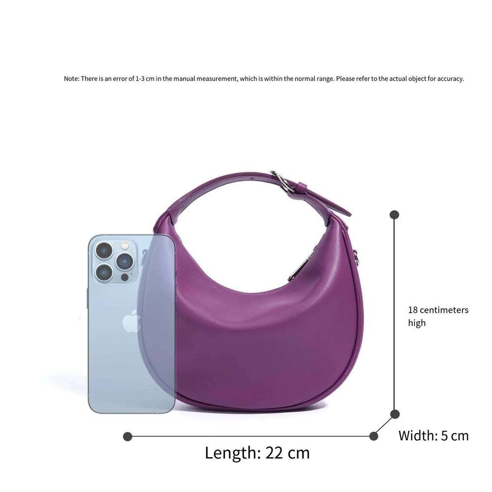 New Top Grain Leather Crescent Bag Korean Designer Style Tote Commuting Women's Crossbody Purse High Quality Handbags St251210