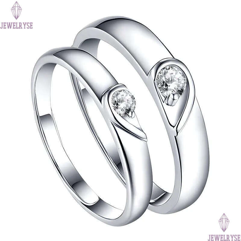 lovers couple rings luxury diamond simple classic designer love shine cz zircon lover wedding ring jewelry valentines day gift size ajustable