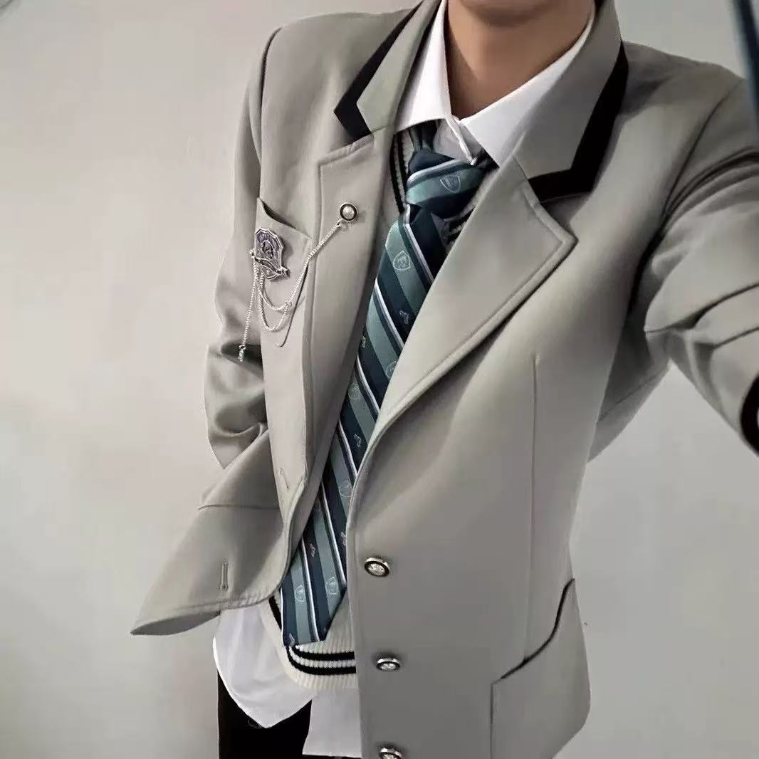 T2606 Suit Set for Men and Women, Formal Slim Fit Three-Piece Suit, Groom's Wedding Attire Jacket