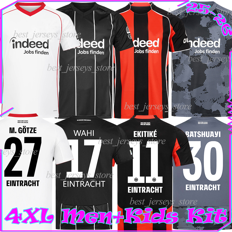 4XL 25/26 FrankfurtS BURKARDT Eintracht Soccer Jerseys UZUN DOAN KNAUFF BAHOYA KOCH KRISTENSEN WAHI BATSHUAYI CHAIBI DAHOUD BROWN football shirt Men Kids Kit sets