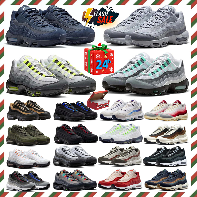 Designer running shoes men women Neon Triple Black White Stadium Green Crystal Blue Bred Dark Beetroot Solar Red Grey mens trainers sneakers 95 95s