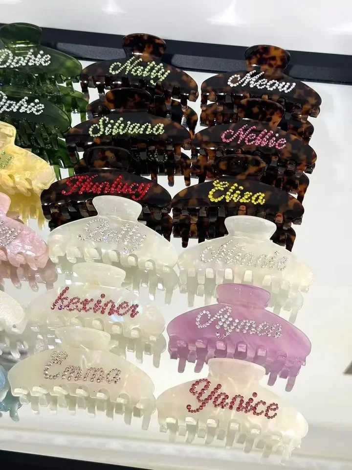 Cust Name Rhinestone Bridesmaid Hair Cl Clip Person Hair Decoration AccoryAnniversary Gift Wedding Bride Gift Y251210