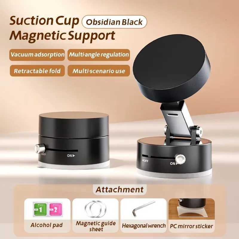 Suction Car Phone Mount for All Phones Double Sided Magnetic Vacuum Suction Phone Mount Holder for Car Sn Mirror C251210