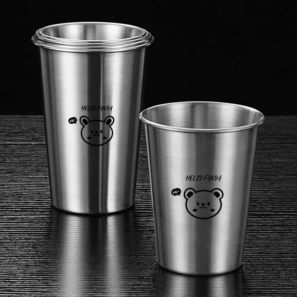 WORTHBUY 304 Stainless Steel Cup Stackable Metal Tumbler Cups Portable Durable Drinking Cup Beer Cup Milk Coffee Mug Drinkware C251210