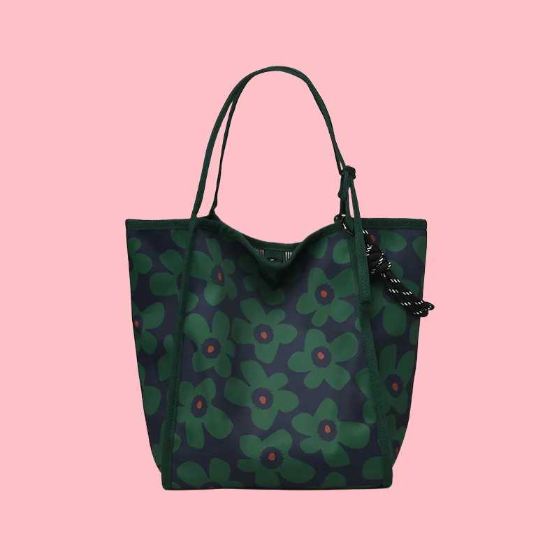 Lightweight Nyl Tote Bag for Wen Mtiple Pockets Stylish Geetric Pattern Adjustable Shoder Strap Nyl Tote Bag Y251209