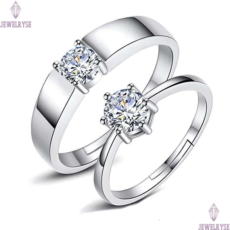 lovers couple rings luxury diamond simple classic designer love shine cz zircon wedding ring jewelry valentines day gift
