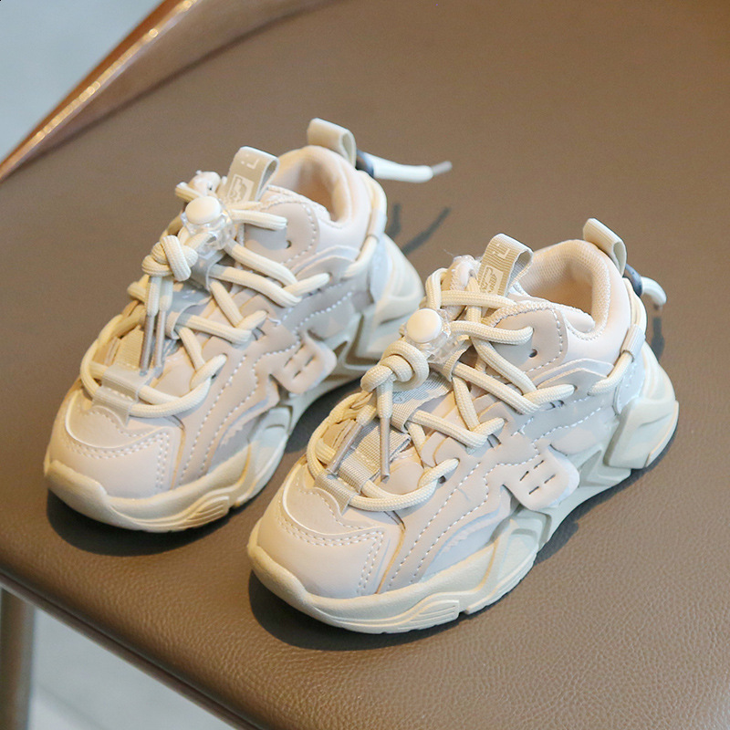 2025 Spring Autumn Winter Childrens Mesh Sports Shoes Waterproof Leather Dad Shoes Boys Girls Warm Casual Cotton Shoes