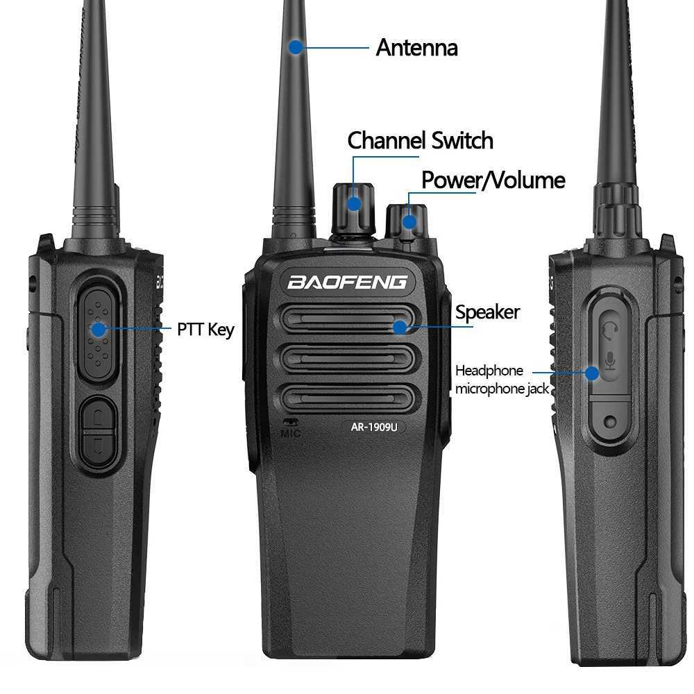 BaoFeng BF 1909 12W High Power Walkie Talkie Long Range Two Way Radio Type C Charging Transmitter Upgrade BF 888S UV 5R UV 82 M251210