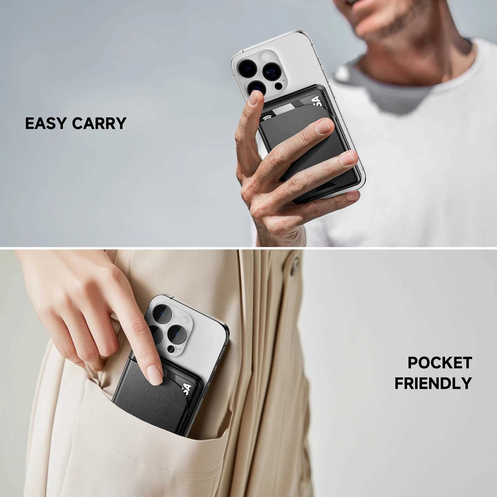 Card Phone Holder Lightweight Adjustable Leather Wallet Case for iPhone 17 16 15 12 Series Mafe Card Stand C251210