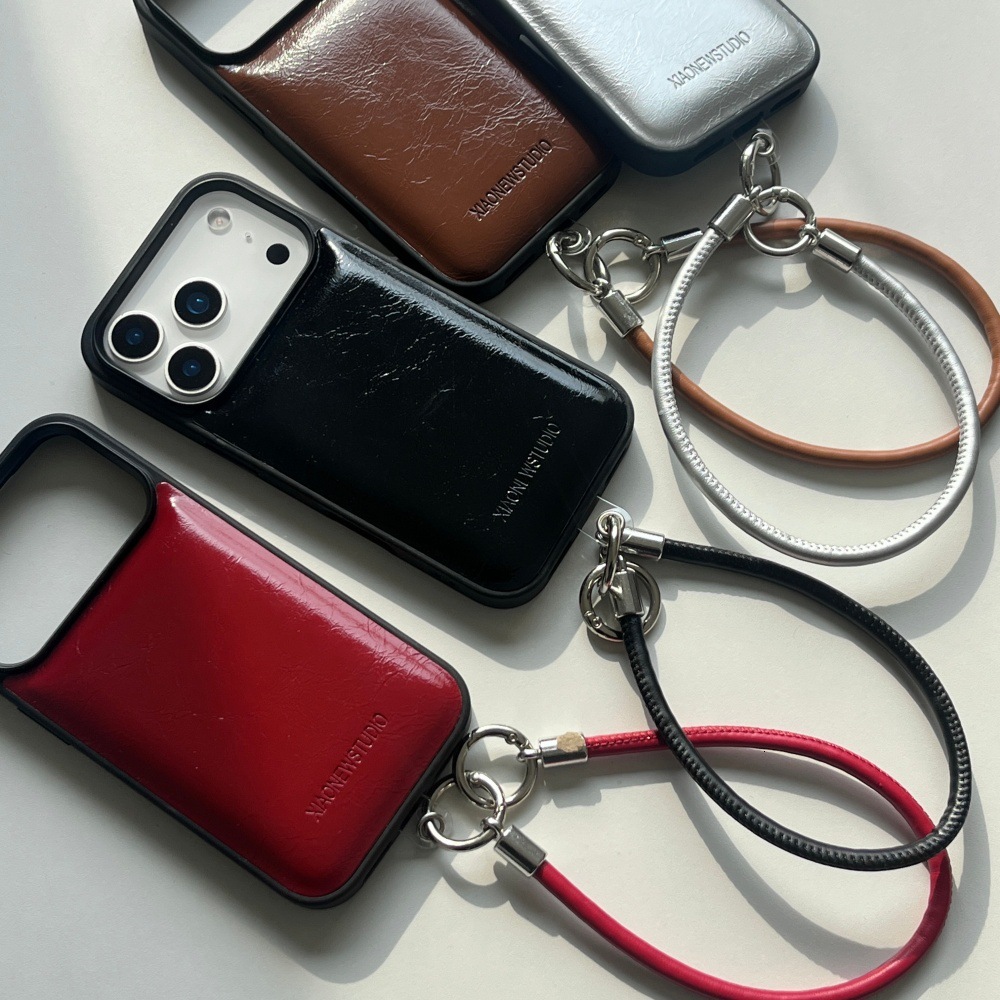Solid Color Puff Oil Phone Case for Apple 17 Pro Max Korean Style iPhone 16 Leather 15 Shockproof Cover 14
