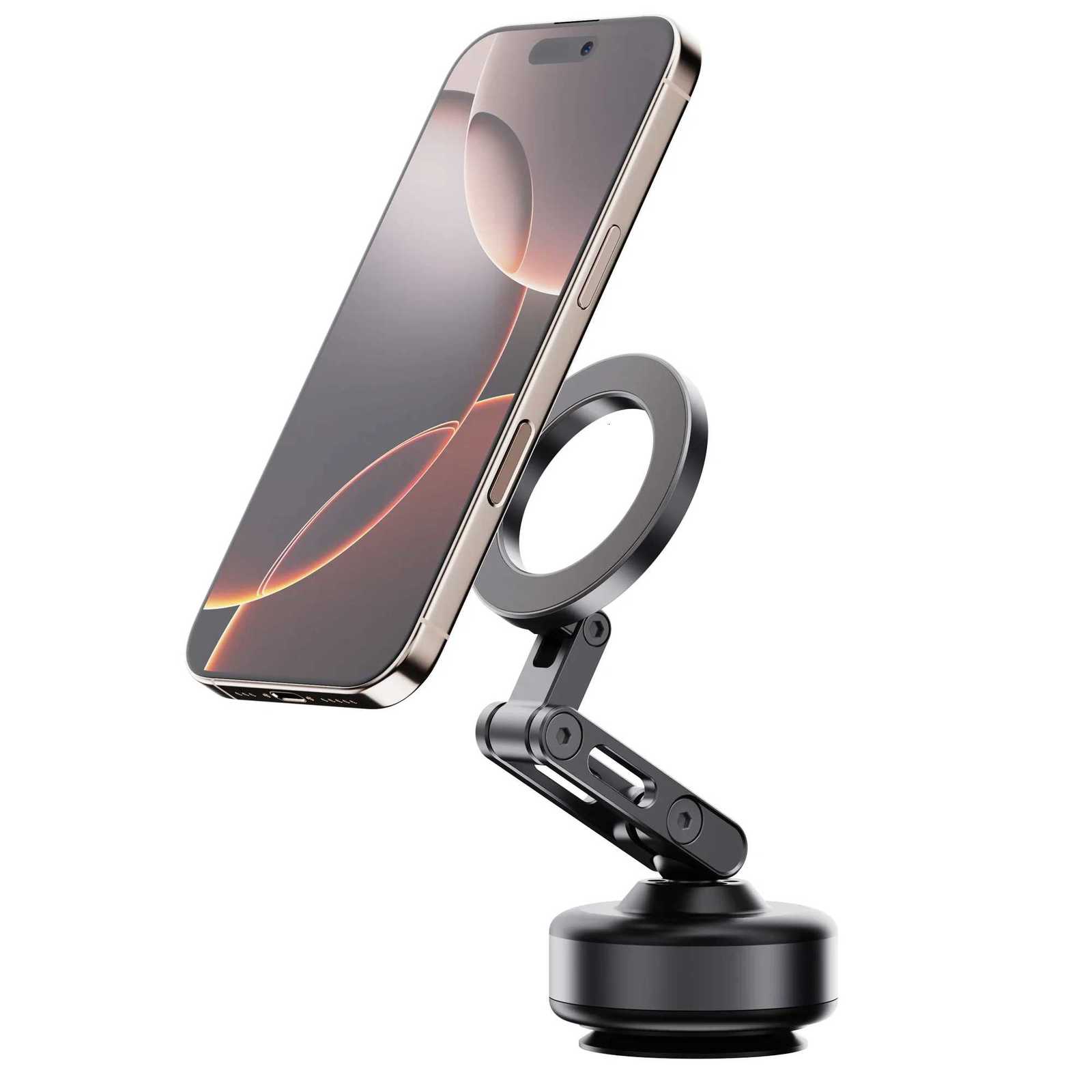 Magnetic Vacuum Adsorption Car Mount Mobile Phone Holder Foldable 360 Degree Rotation Aluminum Alloy Suitable for Smartphones C251210
