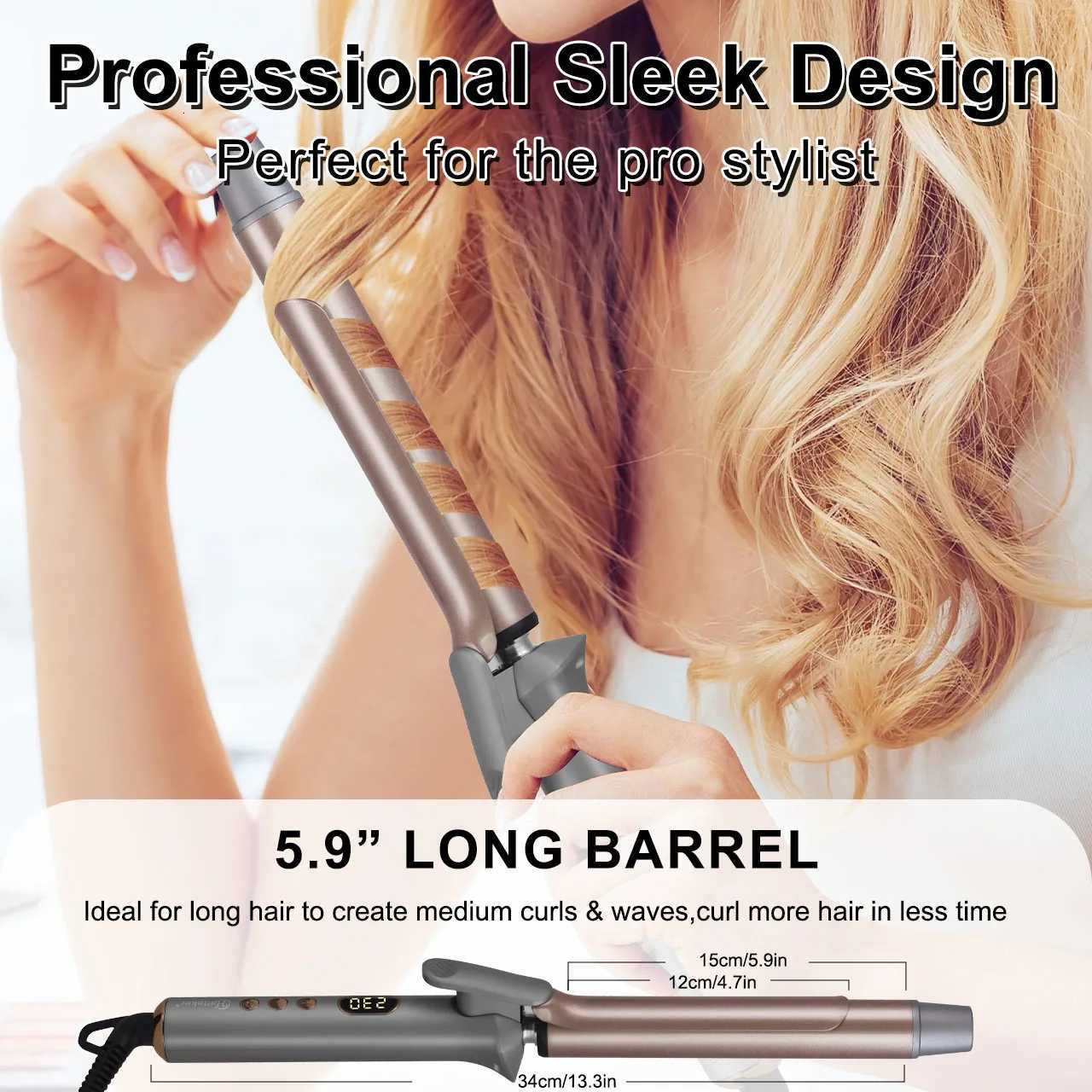 Hatteker Hair Curler Large Volume Does Not Hurt The Hair Perm Negative Ion 25mm Bangs Lasting Syling Electric Curling IronT251210