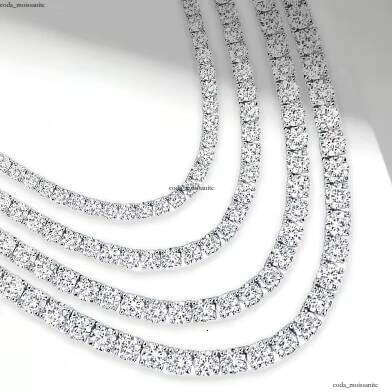 Messi S925 Fancy Bracelet Necklace HPHT Lab-Grown VVS Moissanite Custom Tennis Jewelry