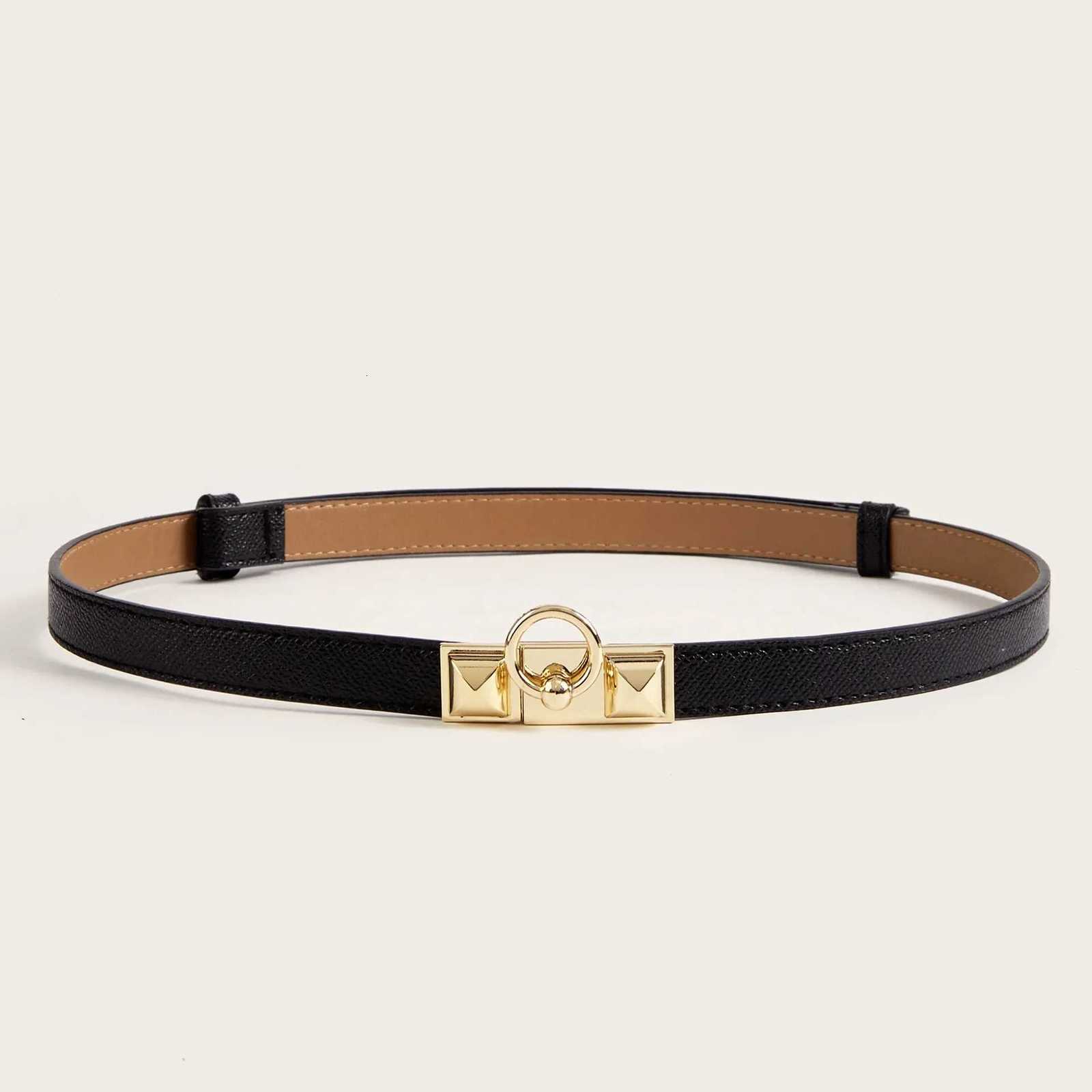 Luxury New Fashion Belt For Women Fine Belts Golden Metal Buckle Jeans Sweater Dress Waistband Genuine Leather Lady Belt Y251210